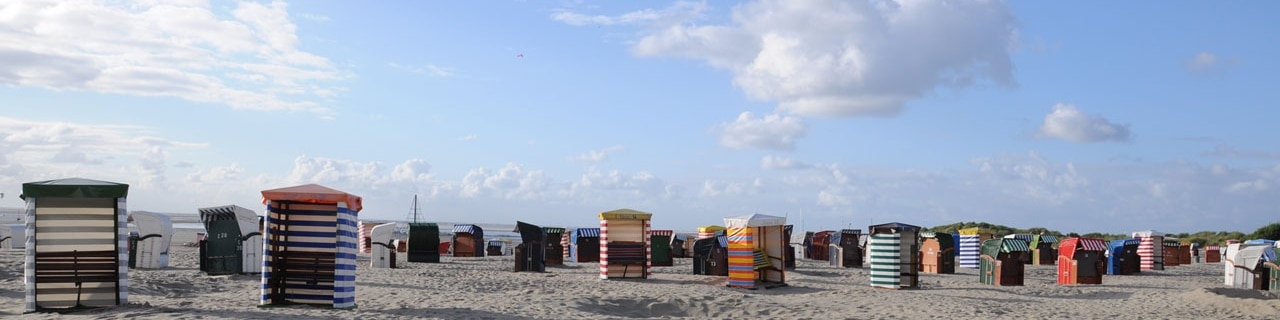 Borkum Strand mit Strandkörben