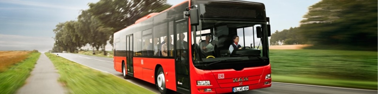 Roter Bus Landschaft