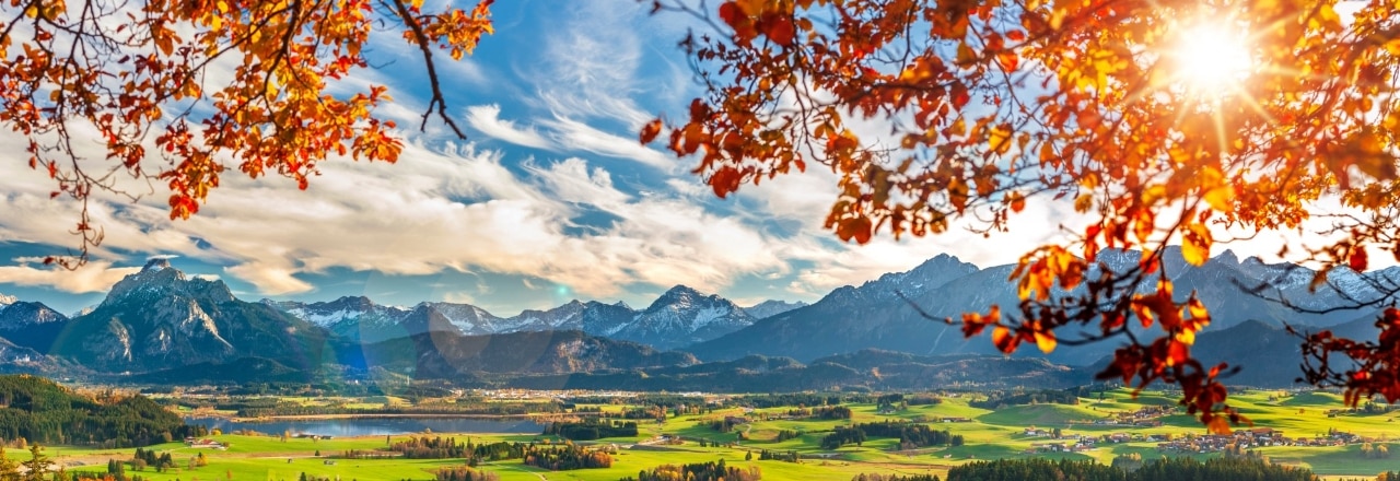 Bayerische Landschaft im Herbst