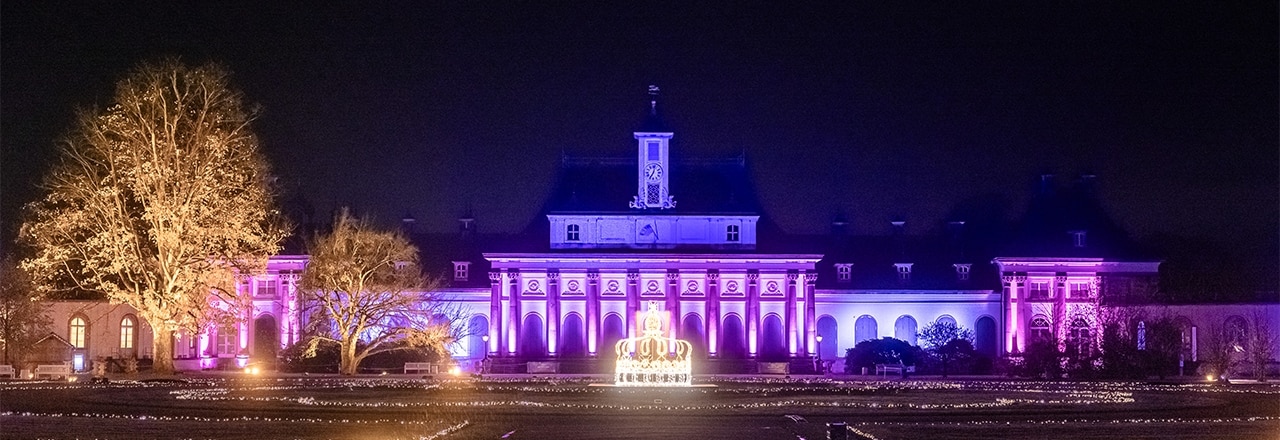 Blick auf den Christmas Garden in Dresden