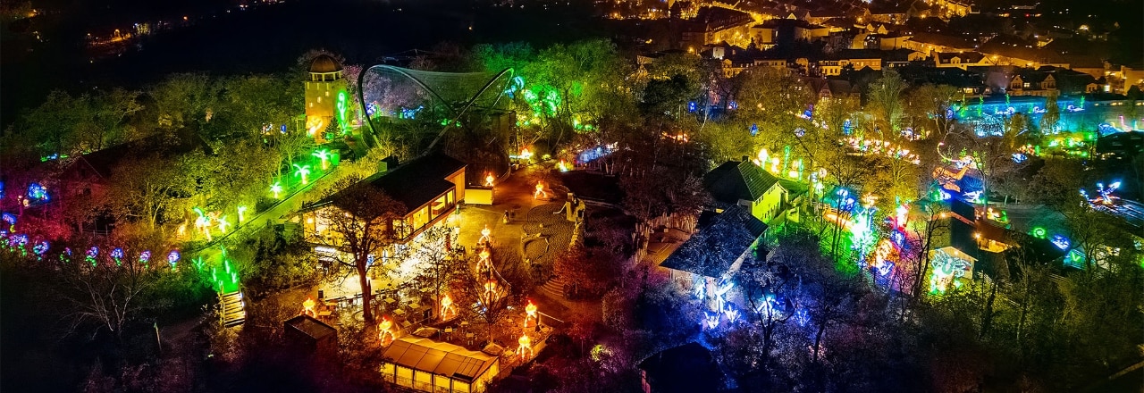 Lichterwelten im Bergzoo Halle