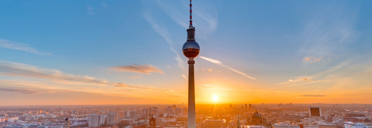Beautiful sunset in Berlin