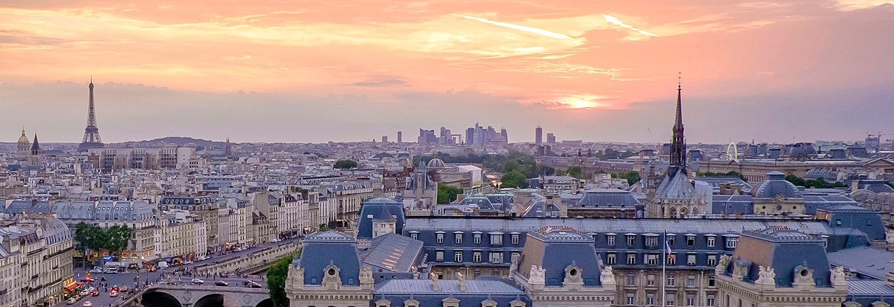 Paris Panorama am Abend