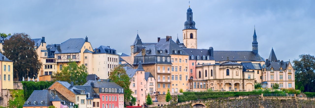 Blick auf das Stadtzentrum von Luxemburg