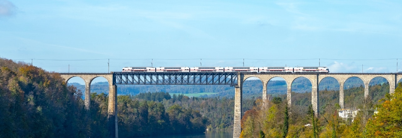 ICE auf Brücke über den Rhein