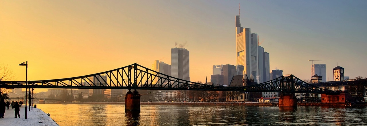 Frankfurt am Main im Winter.