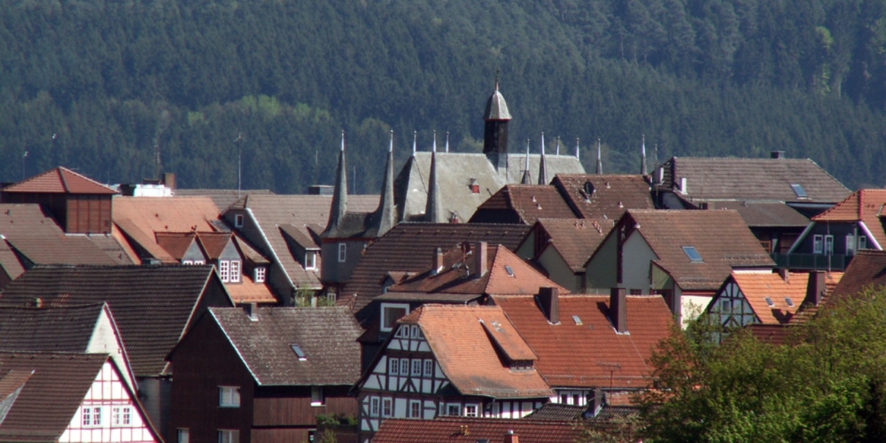 Blick auf die Altstadt von Frankenberg (Eder)