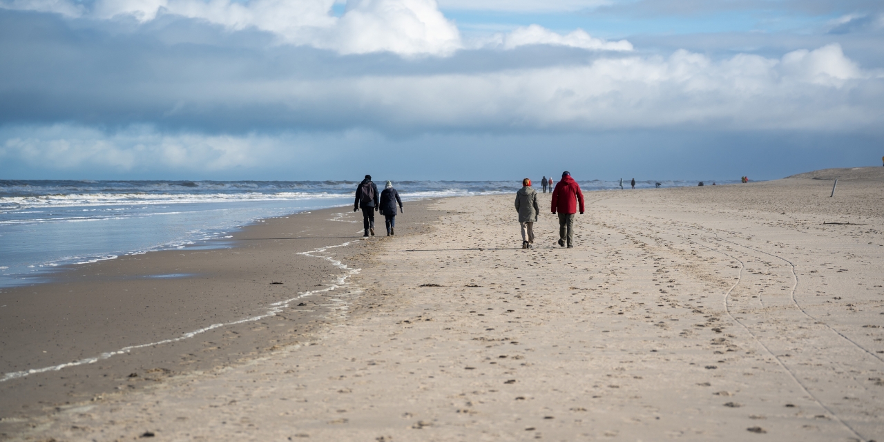 Spaziergänger am Strand