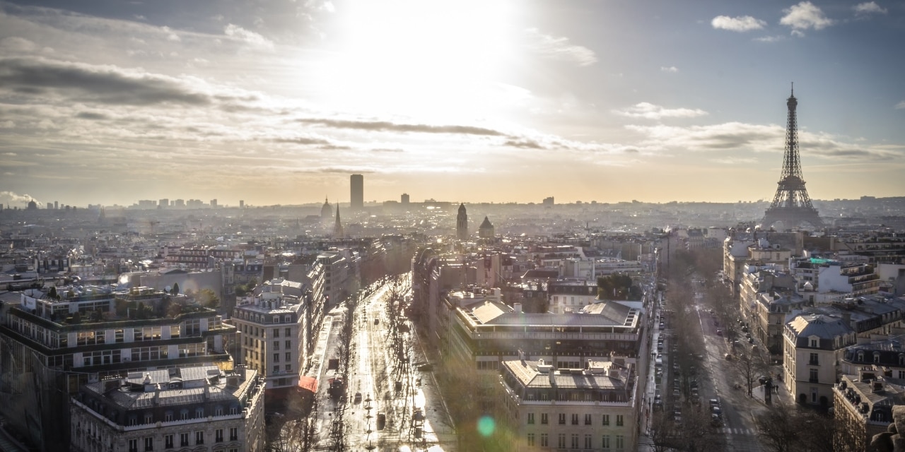 Paris Panorama bei Sonne