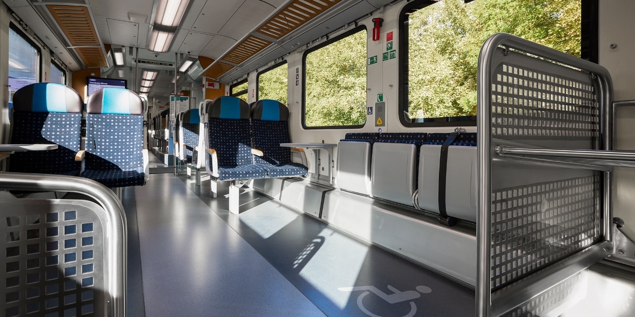 Die Marschbahn von innen mit Rollstuhlplätzen nach dem Refresh 2024