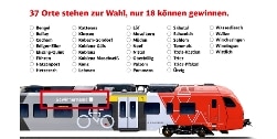 37 Ort stehen zur Wahl, nur 18 können gewinnen.