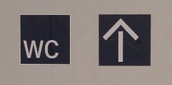 Hinweisschild WC