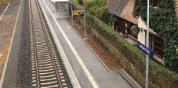 Neuer barrierefreier Bahnsteig in Korbach Süd 