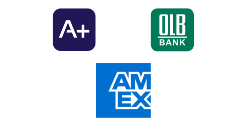 Logos von 3 Banken