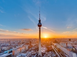 Beautiful sunset in Berlin