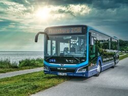 Bus mit Zielanzeige Flensburg