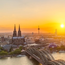 Luftbild von Köln - view of Cologne city