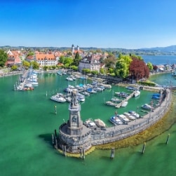 Harbor on Lake Constance in Lindau, Germany
