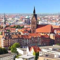 Panoramic view of Hanover city, Germany
