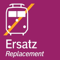 Ersatzverkehr Piktogramm Südost