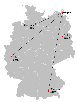 Anreise zum Nationalpark Jasmund und Biosphärenreservat Südost-Rügen