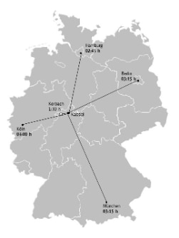 Karte Anreise Kellerwald-Edersee