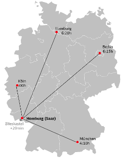 Anreise zum Biosphärenreservat Bliesgau