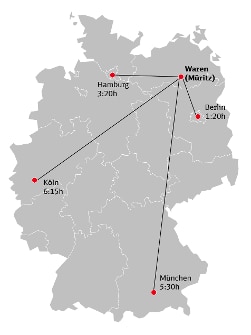 Anreise in den Müritz-Nationalpark