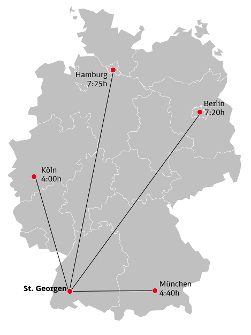Anreise zum Biosphärengebiet und Nationalpark Schwarzwald