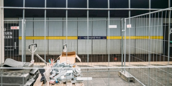 Baustelle am Bahnhof Rosenheimer Platz in München