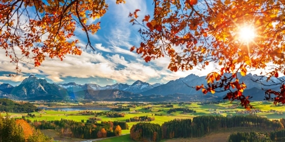 Bayerische Landschaft im Herbst