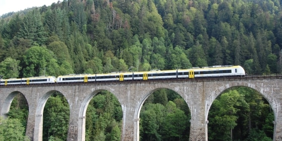 Zug auf Ravenna-Brücke