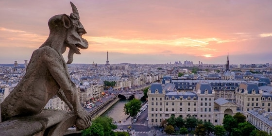 Blick von Notre Dame auf Paris