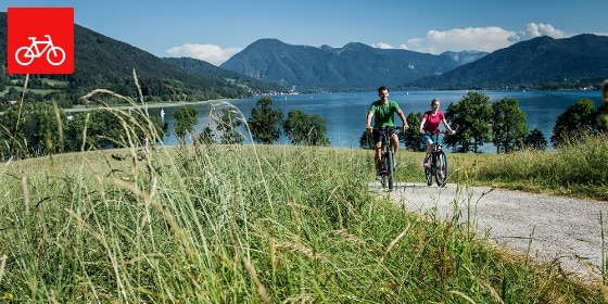 Fahrradfahrer am Tegernsee