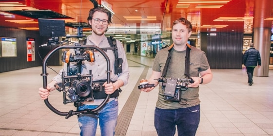 Das Filmteam der SEV-Wegeleitungsvideos