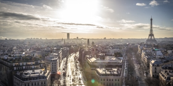 Paris Panorama bei Sonne