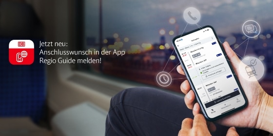 Anschlussvormeldung in der Regio Guide App