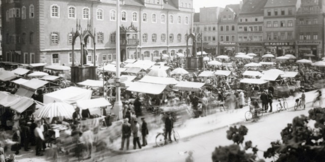 Schwarz-weiß-Bild Lutherstadt Wittenberg