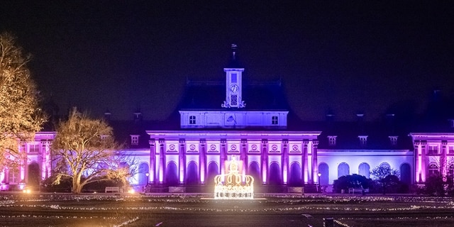 Blick auf den Christmas Garden in Dresden