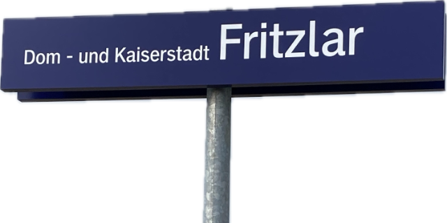 Fritzlar Stationsschild