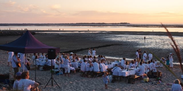 White Dinner am Strand auf Föhr