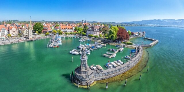 Harbor on Lake Constance in Lindau, Germany