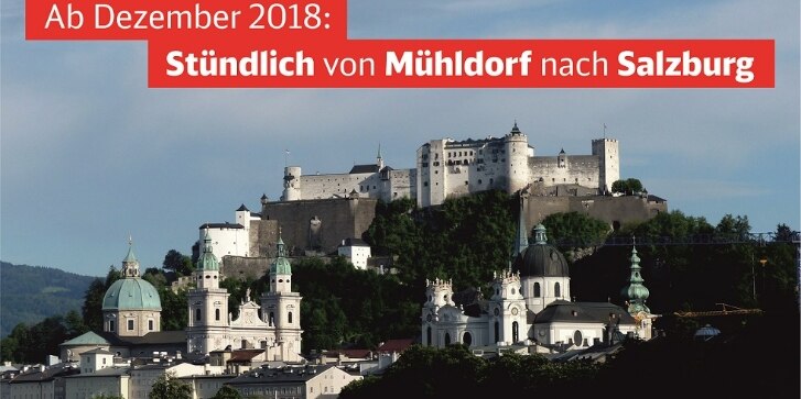 Stündlich von Mühldorf nach Salzburg