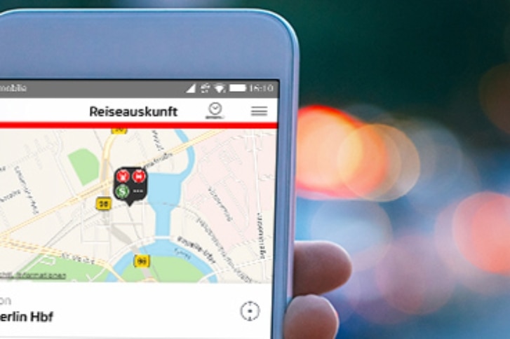 Smartphone mit Reiseauskunft