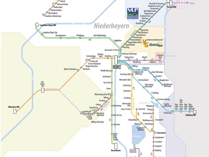 Südostbayernbahn Linienbezeichnungen 2021