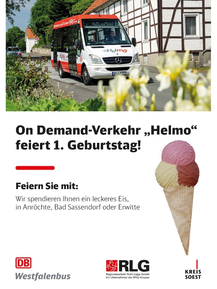 On Demand-Verkehr „Helmo“ feiert 1. Geburtstag!