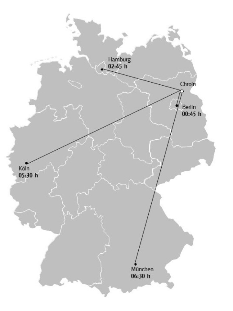 Karte Anreise Schorfheide-Chorin