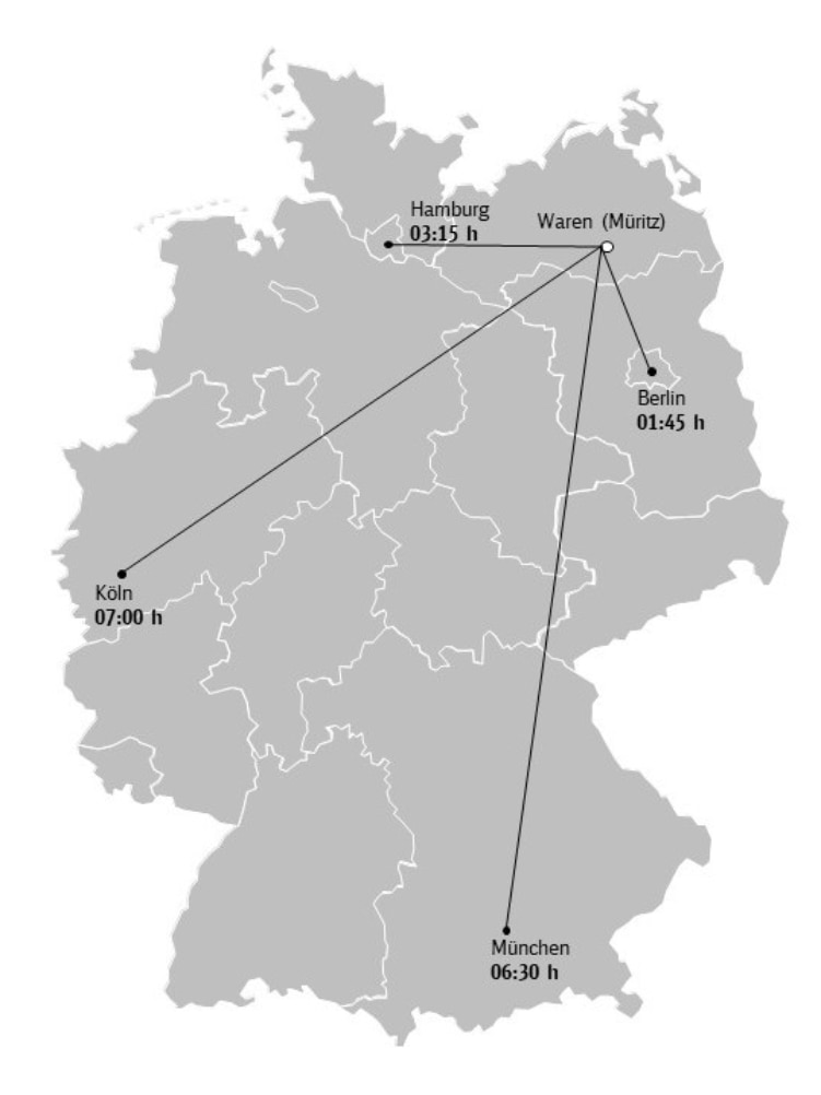 Karte Anreise Müritz