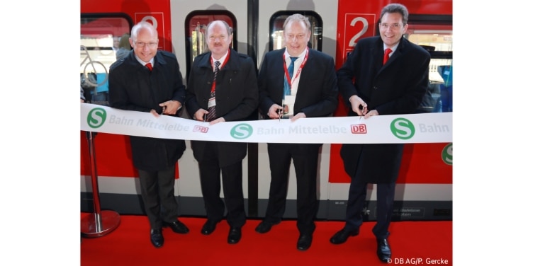 Einweihung des ersten neue S-Bahn-Fahrzeugs am 9. April 2014 