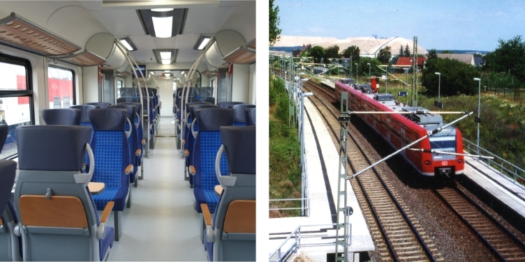 Überblick über die moderne Innenraumgestaltung in der neuen S-Bahn Mittelelbe